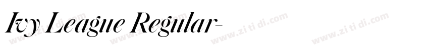 Ivy League Regular字体转换